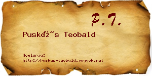 Puskás Teobald névjegykártya